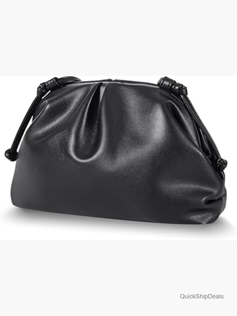 Elegant Vegan Leather Clutch Evening Bag With Adjustable Strap